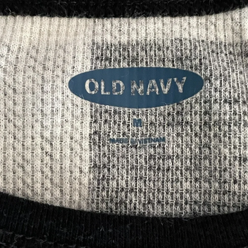 Old Navy Pajama Top Waffle Knit Buffalo Plaid Holiday Unisex Youth Base Layer M